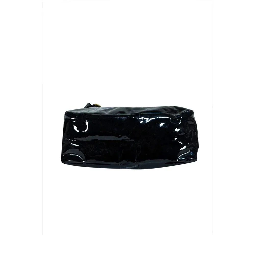 Valentino - Black Patent Leather Large Handbag